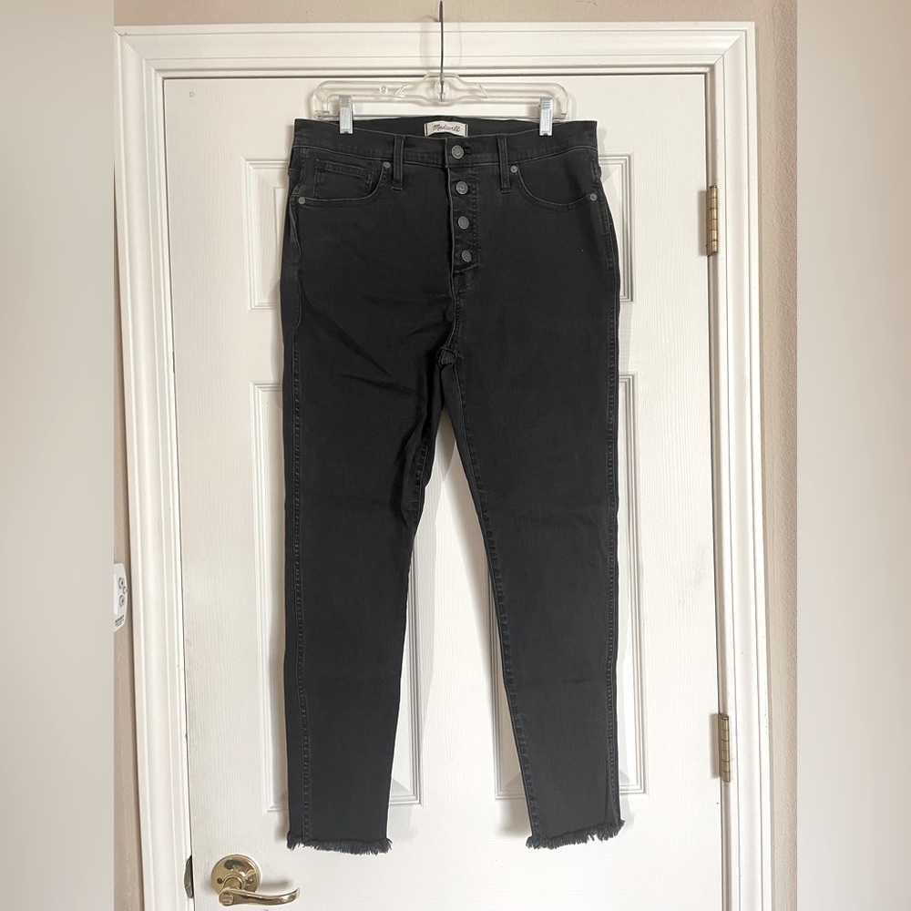 Madewell Faded Black High Rise Skinny Jeans